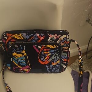 Vera Bradley Black and Multicolor Crossbody Bag